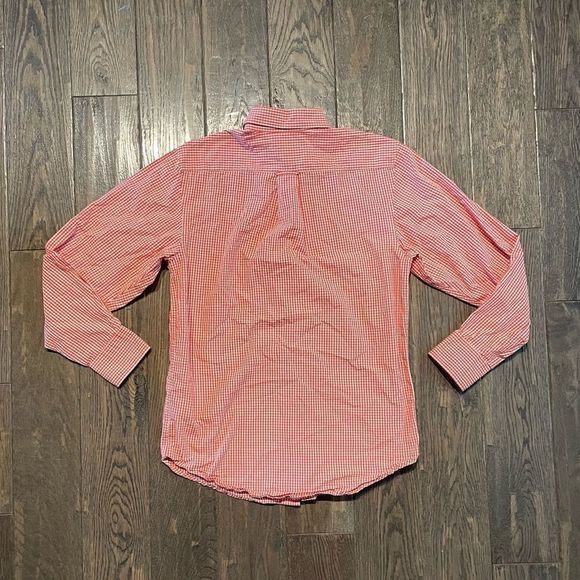 Izod Orange Check Button Down Shirt - Picture 2 of 7